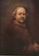 REMBRANDT Harmenszoon van Rijn Self-portrait aged 63 (mk08) oil painting